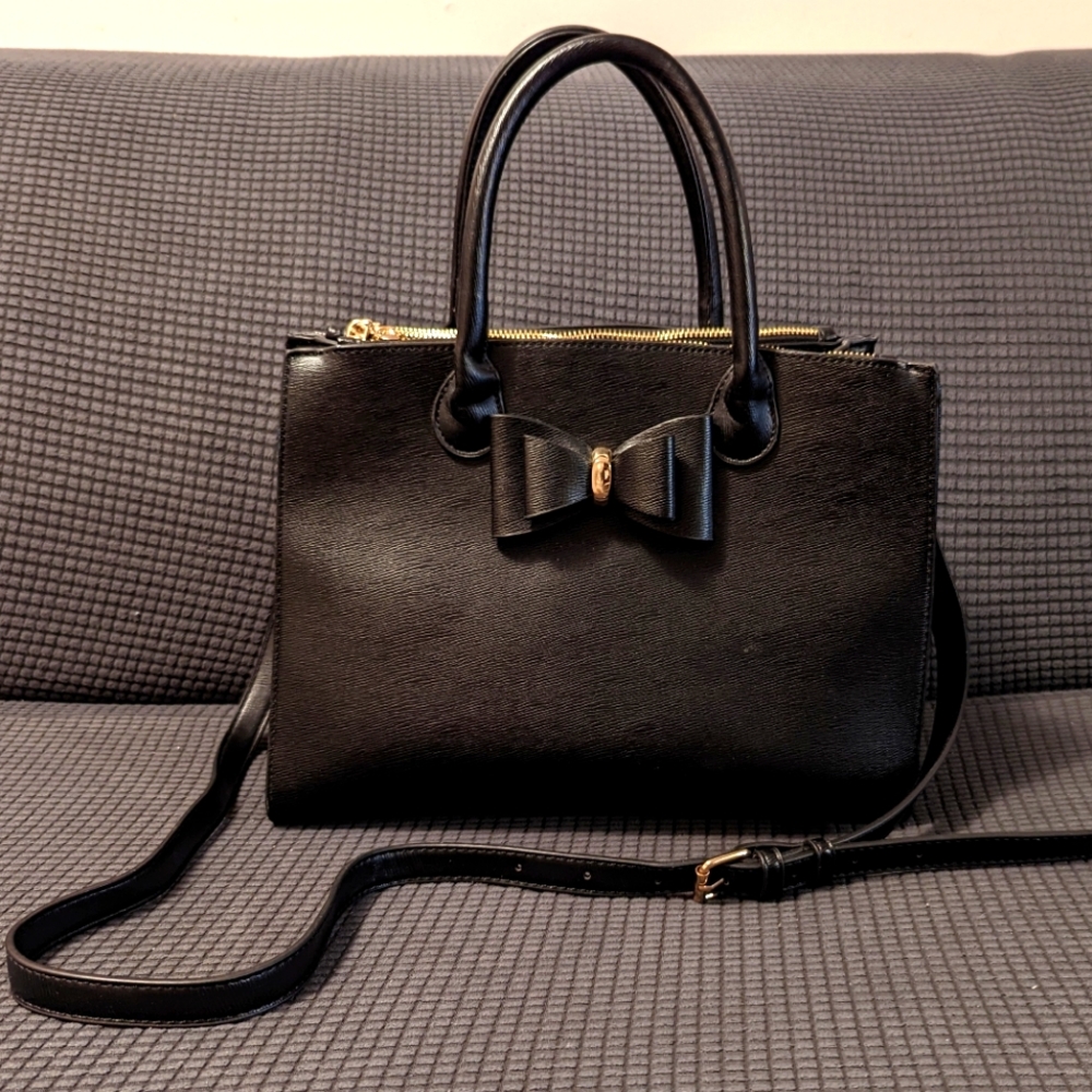 Black bow satchel